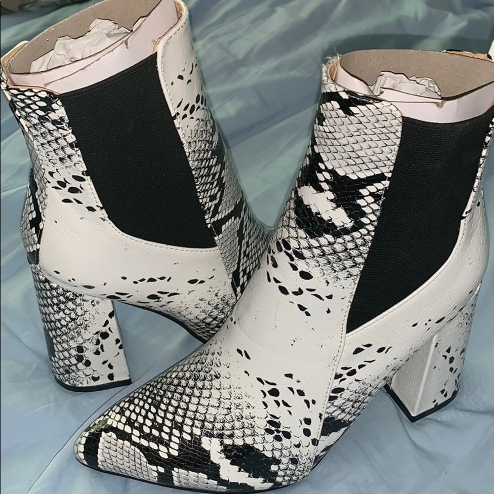Snake Print Boots